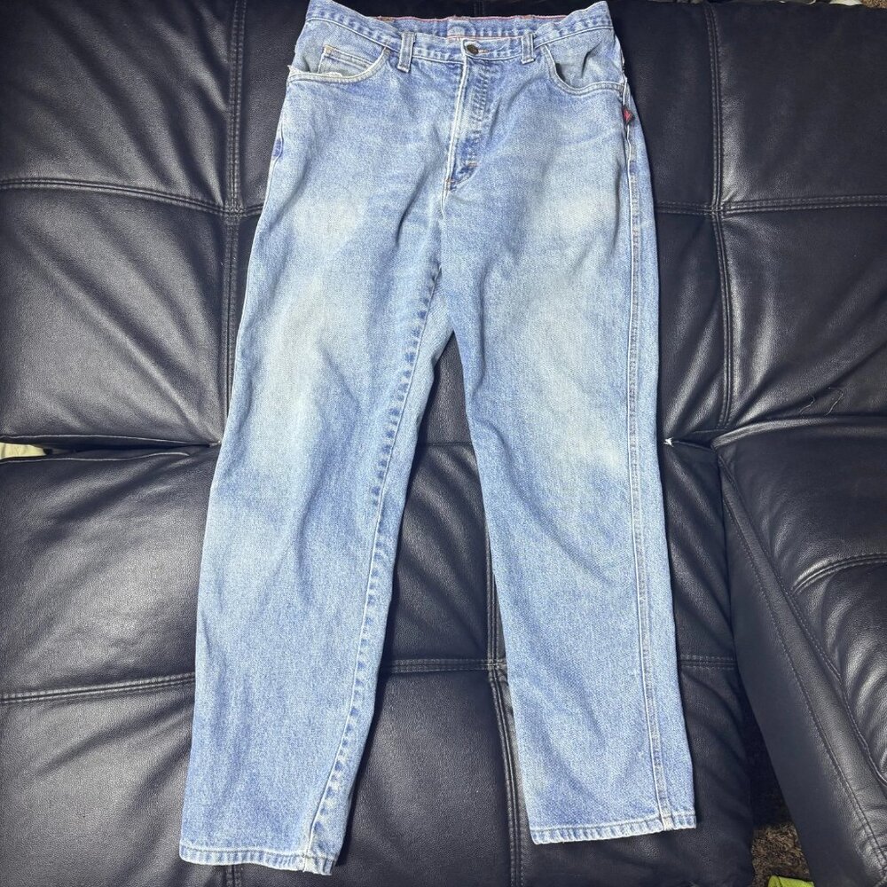 Men's Straight Light Wash Blue Jeans